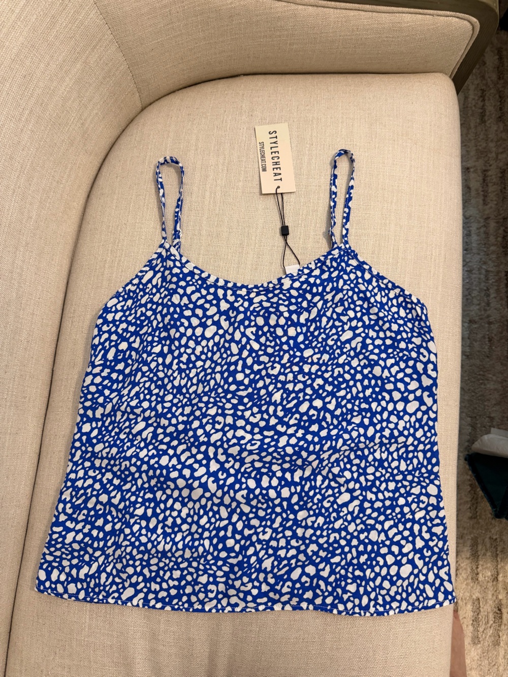 Style Cheat cami top in cobalt blue - Picture 7 of 9